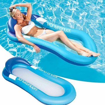 Hamac d'eau WAHAISON, Hamac flottant, Semi-immergé Fauteuil relax Filet Matelas gonflable flottant Canapé à eau jouets de piscine pour adultes et enfants