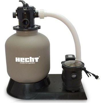 Hecht 302016 Système de filtre à sable pour piscine - Débit max. 14,4 m3/h, 550 W, Capacité de sable 45 kg