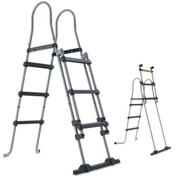 Hecht - Echelle double pour piscine jardin 00091 symétrique hors sol 107 cm - Accessoire piscine Marches 2x3