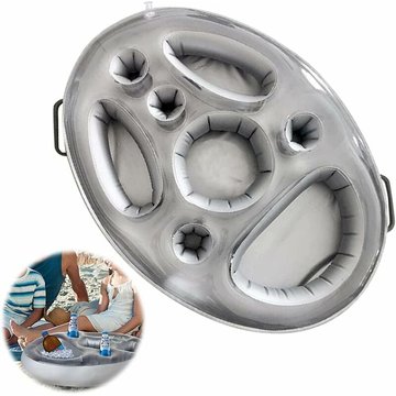 Hiasdfls - Bar de Piscine Flottant, 8 Trous Bar Flottant Piscine, Plateau Gonflable Bar Flottant, Bar Flottant Spa, Portable