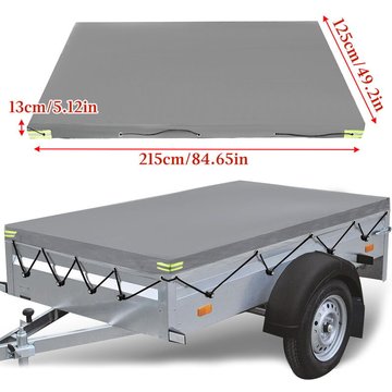 Housse de remorque imperméable au vent et à la poussière avec ceinture en caoutchouc 215x125x13cm DMTOOL piscine