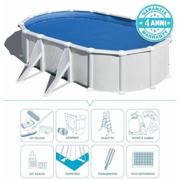 Piscine hors sol Ibiza SAN MARCO 610x375x132 cm Kit piscine Titanium