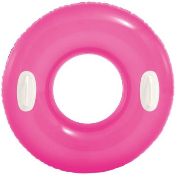 Intex Piscine - Bouée géante gonflable coloris acidulé avec 2 poignées, diamètre 76 cm - Rose
