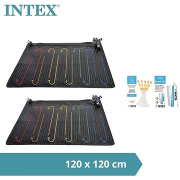 Chauffage de piscine Intex - 2x Tapis solaire & Kit de réparation voies et bandes de test - blanc