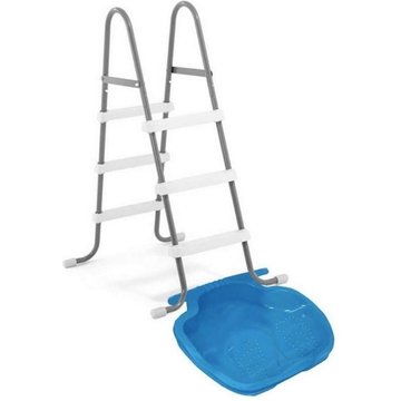 Escalier de piscine Intex 107 cm & Bain de pieds - blanc