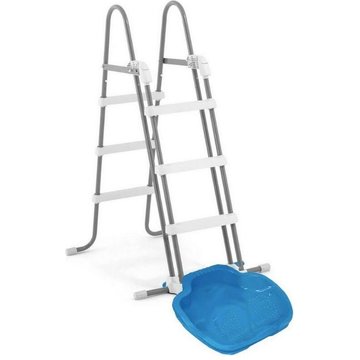 Intex Piscine - Escalier de sécurité piscine 107 cm & Bain de pieds - blanc