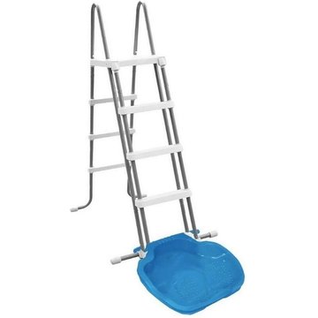 Intex Piscine - Escalier de sécurité 122 cm & Bain de pieds - blanc