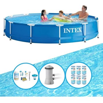Intex Piscine Metal Frame - Ensemble de piscine 366x76 cm - Prix compétitif, livraison rapide