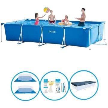 Intex Piscine - Rectangulaire Frame 450x220x84 cm - Avec accessoires - Bleu