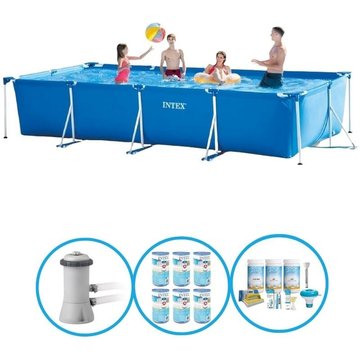 Intex Piscine - Piscine Rectangulaire Frame 450x220x84 cm - Ensemble de piscine - Bleu