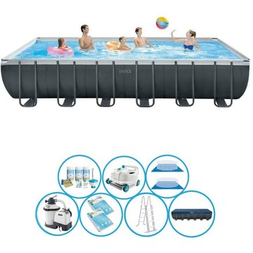 Intex Piscine Ultra XTR Frame - Ensemble de piscine - 732x366x132 cm - Gris