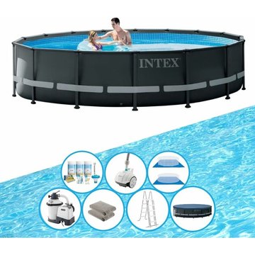 Intex Piscine Ultra XTR Frame - Avec accessoires - 488x122 cm - Prix compétitif, livraison rapide !