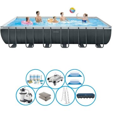 Intex Piscine Ultra XTR Frame avec des accessoires 732x366x132 cm - Gris