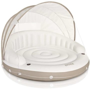 Lit à air avec auvent flottant Intex Piscine 199 x 150 cm 58292EU Blanc