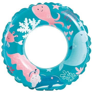 Intex Piscine - Bouée gonflable transparente imprimée Ø 61 cm - Âge 6 à 10 ans - Bleu