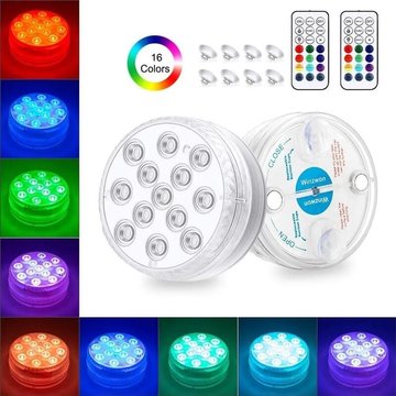 IP68 Étanche Submersible led Lumière Multicolore Sous-Marine Lumières avec Télécommande Aquarium Baignoire Lumière Baignoire Piscine Jardin