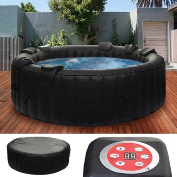 Spa Jacuzzi HW C-E32, pour 6 personnes, intérieur/extérieur, chauffant, gonflable, ø 208cm, avec disjoncteur