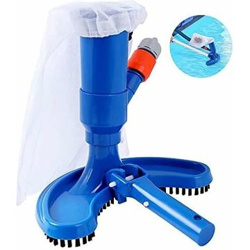 Jardin piscine Aspirateur Piscine Mini à Jet avec Tête d'aspiration à Nettoyage Rapide Portable avec Brosse et Raccord De Tuyau (Tuyau Non Inclus)