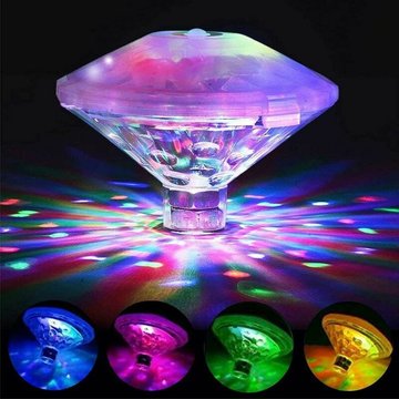 Jardin piscine AYYQH Lampe flottante piscine couleur, Lumière de bain disco, Lumière LED submersible IP68, Lumière sous-marine LED avec 7 modes (1PCS)