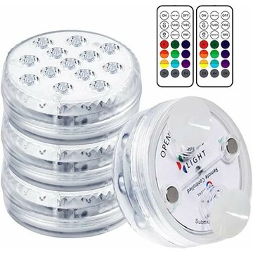 AYYQH - Lampe de jardin piscine LED submersibles, temps d'éclairage 30-50 heures IP68 étanche, 16 couleurs RGB changeantes