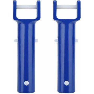 Langray - Jardin piscine Piscine Clip Clip 2 Pcs Bleu Piscine v Forme Clip Brosse Tête Poignée Remplacement Piscine Accessoires Durable