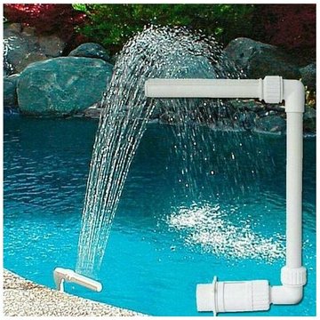 Jet d'eau Piscine Fontaine Cascade Fontaine Fontaine de Piscine Cascade Fontaine Pompes Durable Réglable pour Bassins de Jardin Piscine Cascade