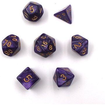 FVO - Jeu de dés polyédriques du mdn perle pour donjon et dragons d&d Pathfinder rpg mtg dés