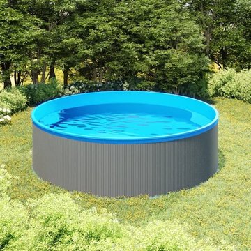 KALISSE Joli® Mode Piscine à éclaboussures 350x90 cm Gris TOP58399