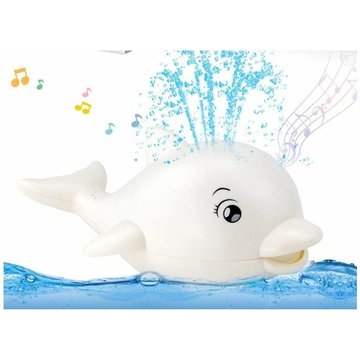 Jouet de bain TUMALAGIA pour bébé, jouet de piscine en forme de dauphin animal avec lumière musicale, arroseur d'eau à induction, arroseur d'eau automatique pour piscine