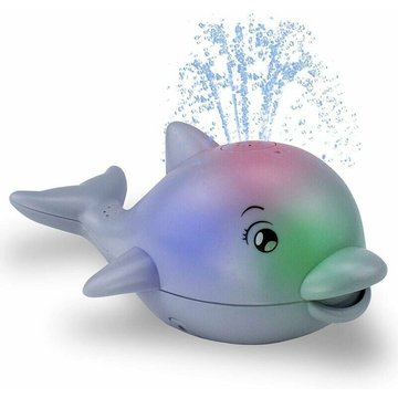 Jouet de bain pour bébé TUMALAGIA, jouet de piscine en forme de dauphin animal avec lumière musicale, arroseur d'eau à induction automatique pour bébé