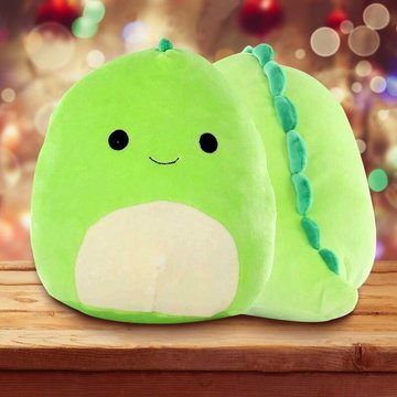 Jouet en peluche de dinosaure, poupée en peluche de dinosaure vert 3D jouet en peluche animal mignon pour cadeau d'enfants (dinosaure de 8 pouces)