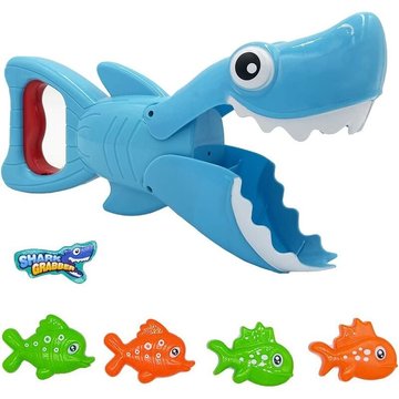 Perlerare - Jouets de bain de requin améliorés Jouets de baignoire de piscine pour bébé Grabber de requin avec action de morsure des dents Comprend 4