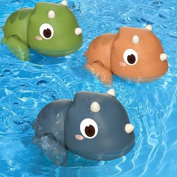 Perlerare - Jouets de bain pour bébé, dinosaures flottants à remonter pour les tout-petits de 1 à 3 ans, jeux de piscine, jeu d'eau, cadeau pour