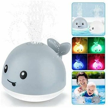 Jouets de bain pour bébé TUMALAGIA - Jouets aquatiques Baleine Spray, Jouet de bain flottant avec lampe, Piscine pour bébé d'un an, Baleine et Jouets de piscine, Cadeaux pour