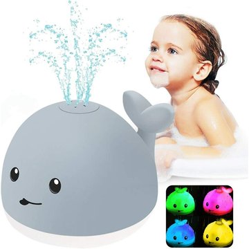 Perlerare - Jouets de bain pour bébé, jouets de bain de baleine pour les tout-petits, jouets de bain lumineux avec lumière led, jouet de bain d'eau