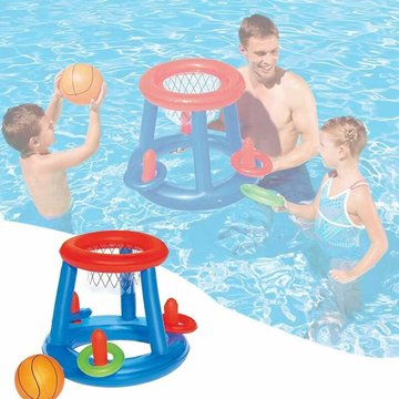Jouets Gonflables WAHAISON pour Piscine et Basket-Ball - Jeu de Lancer de Bouée de Natation pour l'été pour Enfants et Adultes 5650CM