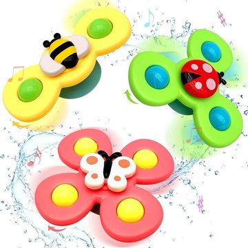 Jouets à ventouse pour 1 2 3 ans fille garçon cadeau, jouets sensoriels jouets d'apprentissage pour les tout-petits 1-3, jouets de bain bébé pour