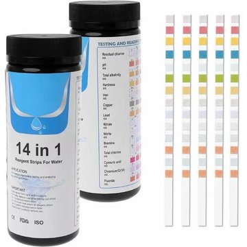 Kit de test d'eau potable 14 en 1 Test de qualité de l'eau pour puits et eau du robinet 100 pièces