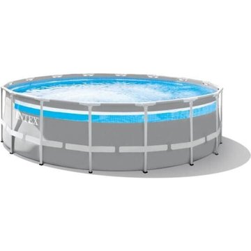 Kit piscine hors sol tubulaire Intex Piscine - Prism Frame - 488 x 122 cm - Ronde (pompe, bâche, tapis de sol et échelle) - 26730NP