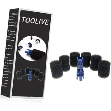 Buse anti-projection adaptable avec 6 brosses en mousse pour robot piscine Polaris 280 équivalent Tail Sweep Pro TSP10S - KOMIRO