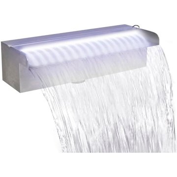 Vidaxl - Lame d'eau rectangulaire à LED 30 cm en acier inoxydable pour piscine