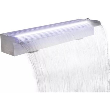 Vidaxl - Lame d'eau rectangulaire à LED 60 cm en acier inoxydable pour piscine