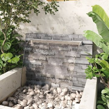 Vidaxl - Lame d'eau rectangulaire pour piscine en acier inoxydable 110 cm