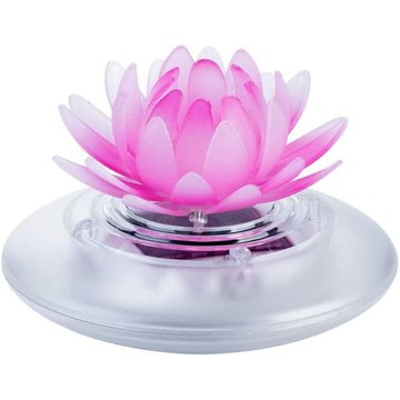 Aougo - Lampe de Lotus Solaire lumières de la Lampe de Lotus Lampe de Nuit Fleur Lampe à Fleurs flottantes Lampe d'eau étanche pour la Piscine Pond