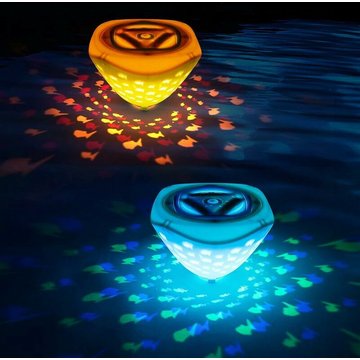 Lampe de piscine AYYQH à LED solaire flottante pour piscine, baignoire, étang, fontaine, spa, décoration de fête Lot de 2
