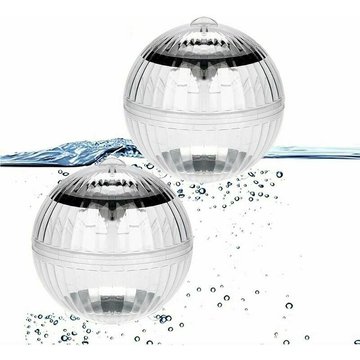 AYYQH - Lampe de piscine flottante, lampe solaire de piscine, Triumph 2 lumières LED flottantes à changement automatique RVB étanche Globe Lampe