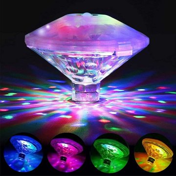 Flyme - Lampe flottante piscine couleur, Lumière de bain disco, Lumière led submersible IP68, Lumière sous-marine led avec 7 modes pour salle de bain
