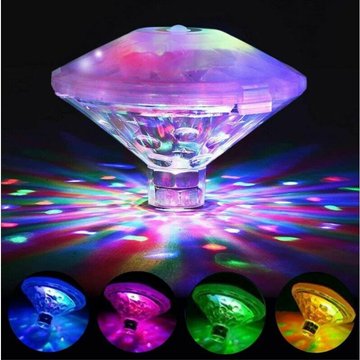 TUMALAGIA - Lampe flottante couleur pour piscine, Lumière de bain disco, Lumière LED submersible IP68, Lumière sous-marine LED avec 7 modes pour salle de