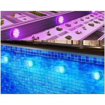 Lampe led Sous-Marine - Sous-Marine Multicolore IP68 Étanche Baignoire led Lampe de Piscine Alimentée par 3 Piles aaa, avec Télécommande ir pour