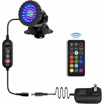 Lampe LED submersible AYYQH pour piscine avec minuterie et télécommande, lumière à intensité réglable, luminaire de paysage, DC 12V